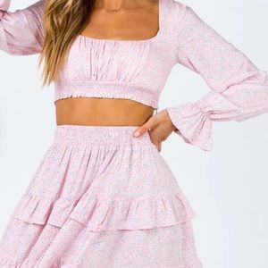 susanna set blush skirt set